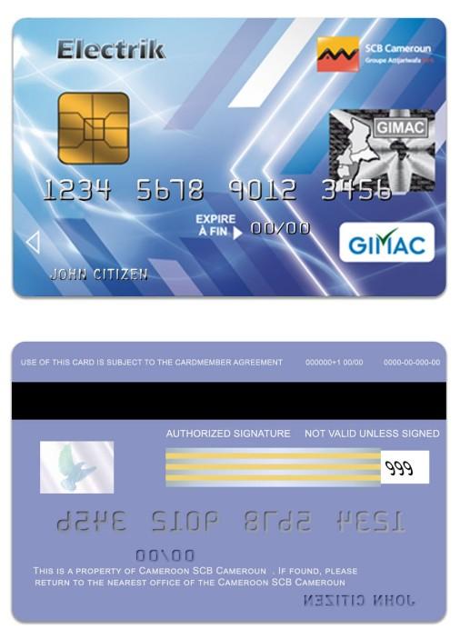 Cameroon SCB bank Gimac Electrik card